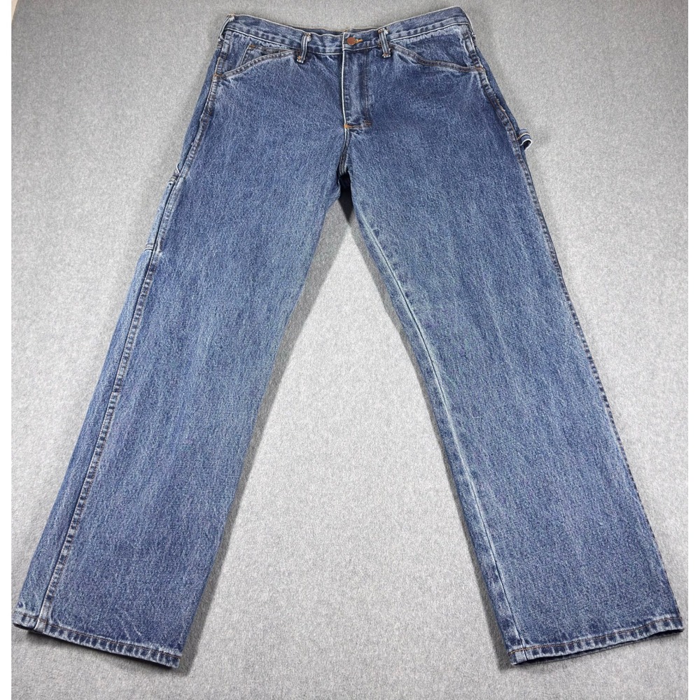 Vtg Round House Carpenter Jeans Mens 33x30 Actual Workwear Grunge USA Made Denim